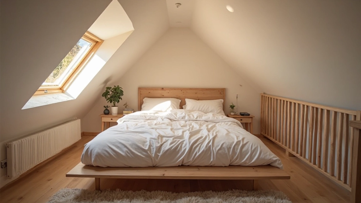 antresola sypialnia na poddaszu