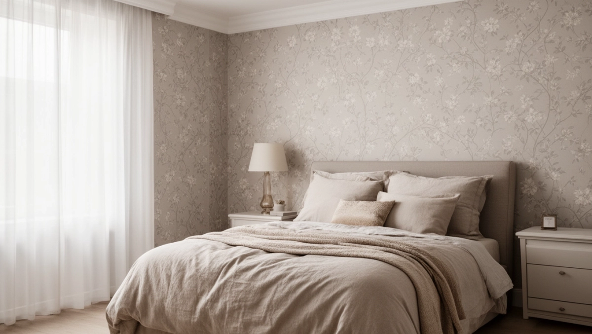 aranżacje sypialni z tapetą