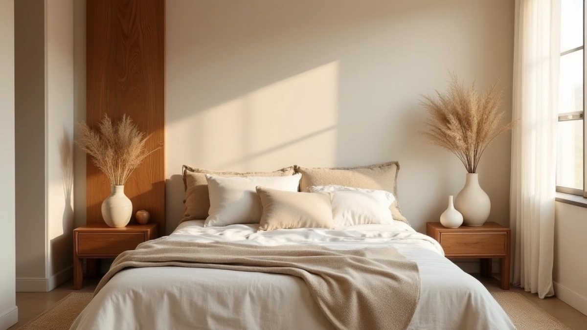 Beżowa sypialnia jakie dodatki