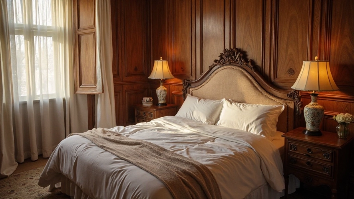 boazeria angielska w sypialni