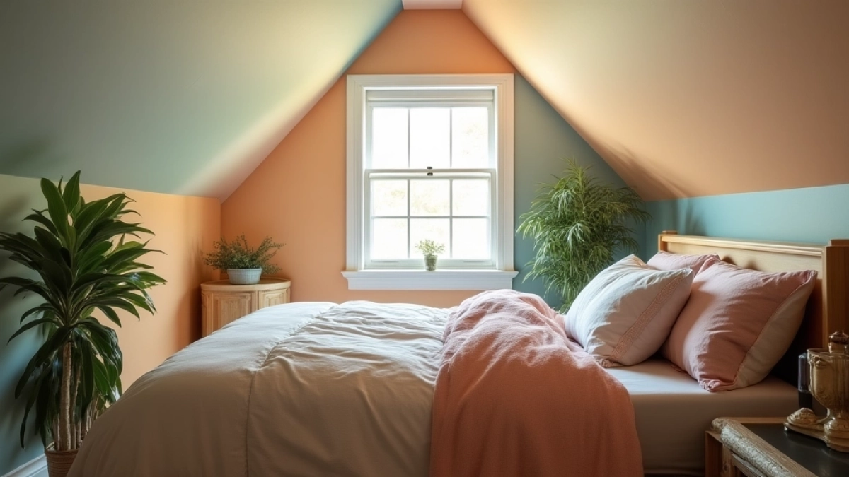 Jak pomalować sypialnię ze skosami