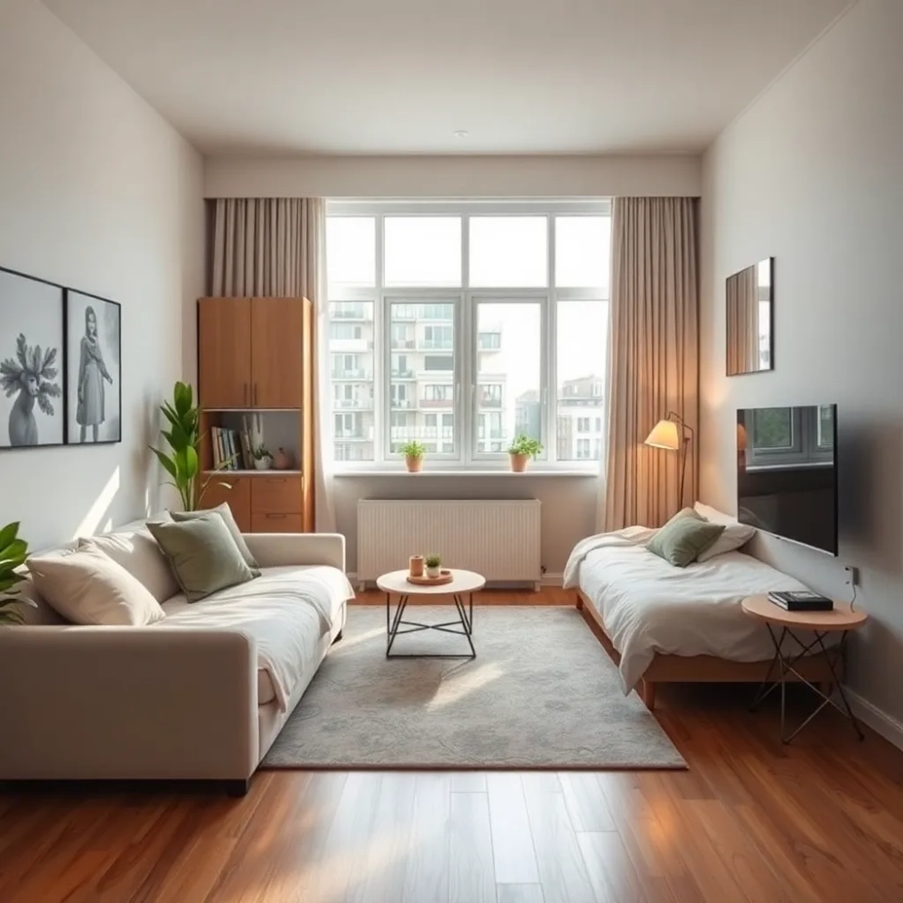 Jak urządzić pokój dzienny z sypialnią 20m2