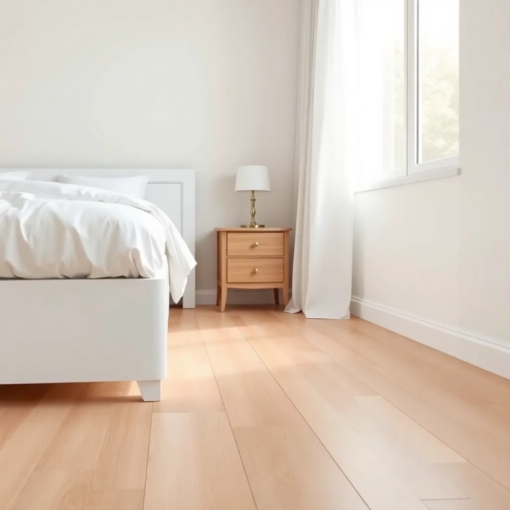 Jaka podłoga do białych mebli w sypialni