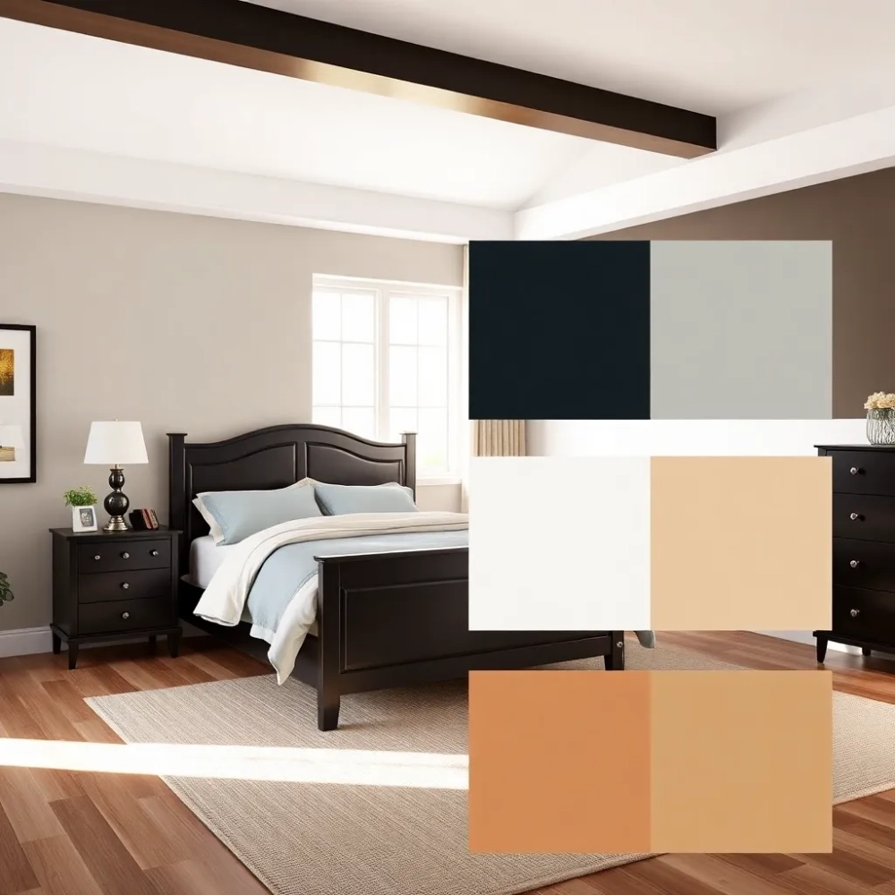 Jaki kolor ścian do czarnych mebli w sypialni