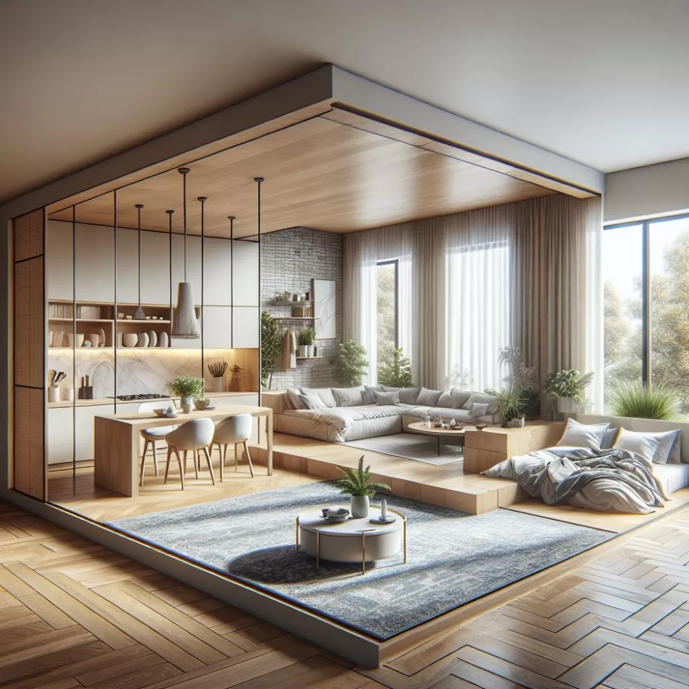 Kuchnią Salon Sypialnia W Jednym