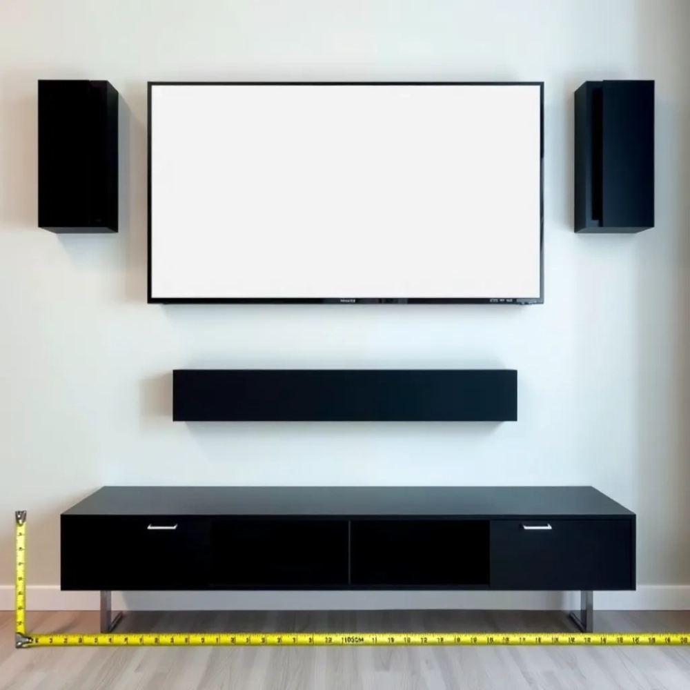 Na jakiej wysokości telewizor 55 cali na ścianie w sypialni