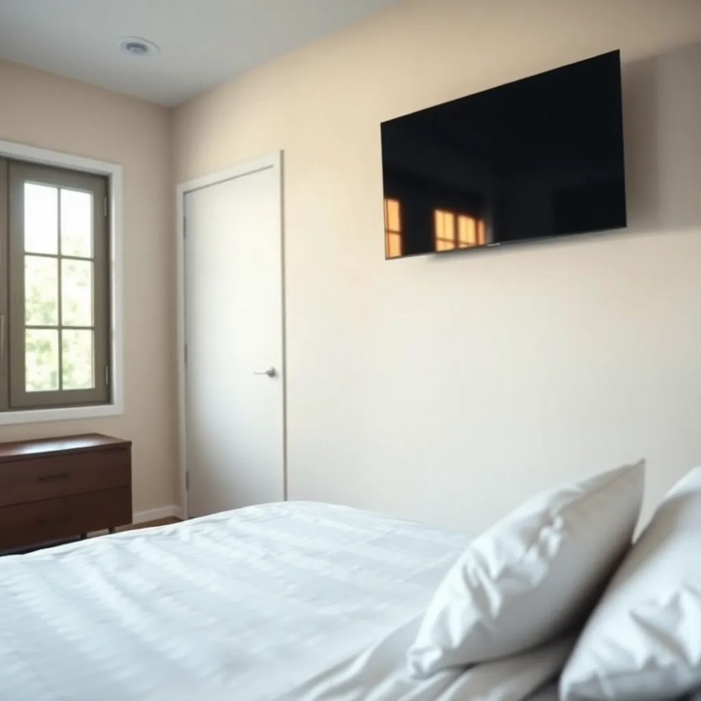 Na jakiej wysokości telewizor w sypialni