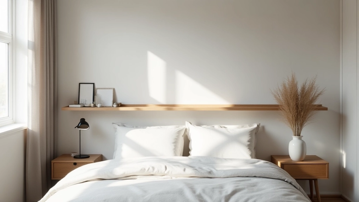 Półka nad łóżkiem w sypialni na jakiej wysokości