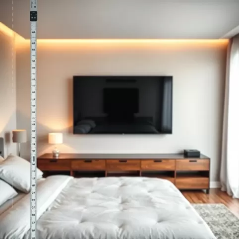 65 cali na jakiej wysokości telewizor w sypialni