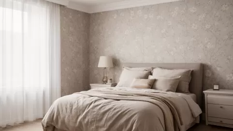aranżacje sypialni z tapetą