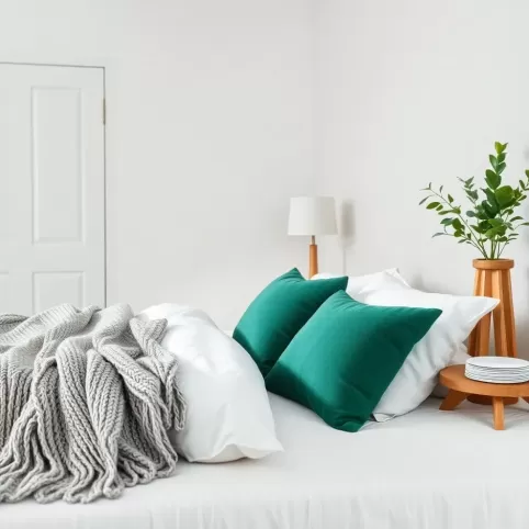 białoszara sypialnia  jakie dodatki