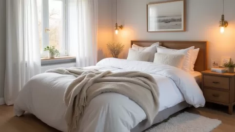 Jak ocieplić białą sypialnię