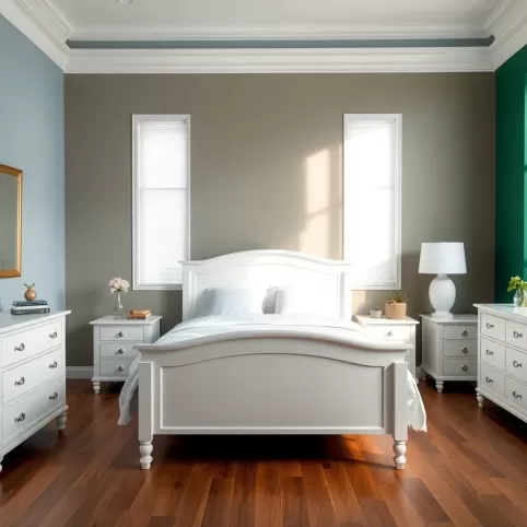 Jaki kolor ścian do sypialni z białymi meblami