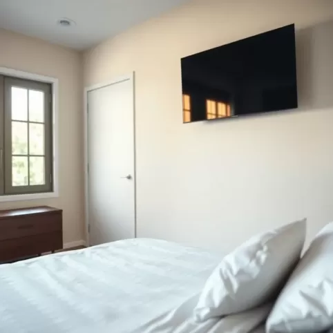 Na jakiej wysokości telewizor w sypialni