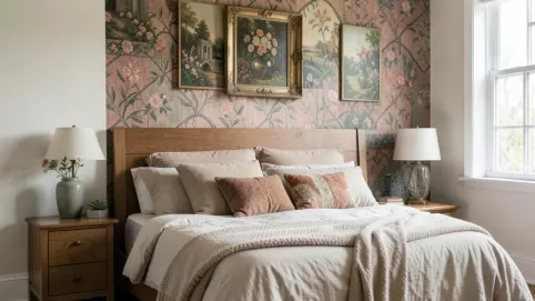 Oryginalna ściana w sypialni