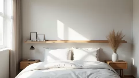 Półka nad łóżkiem w sypialni na jakiej wysokości