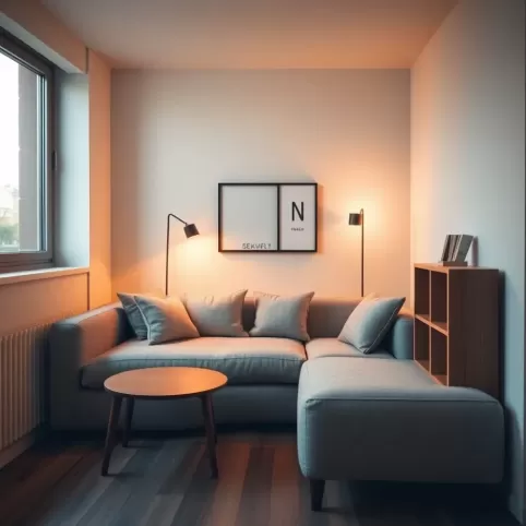 Salon z sypialnią na małej powierzchni