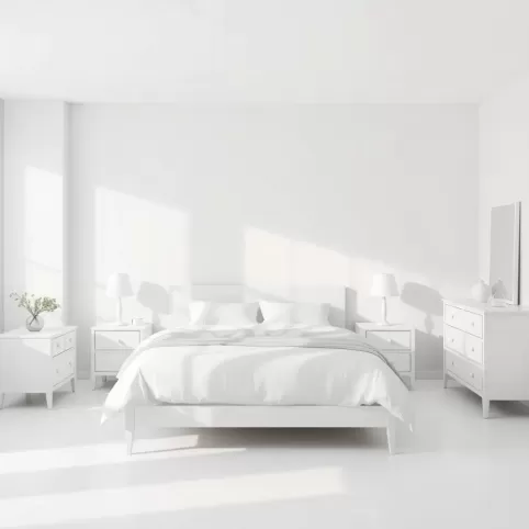 Sypialnia białe meble jakie ściany