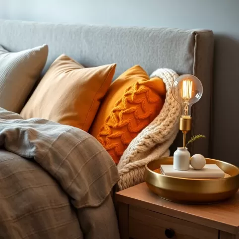 Szara sypialnia jakie dodatki