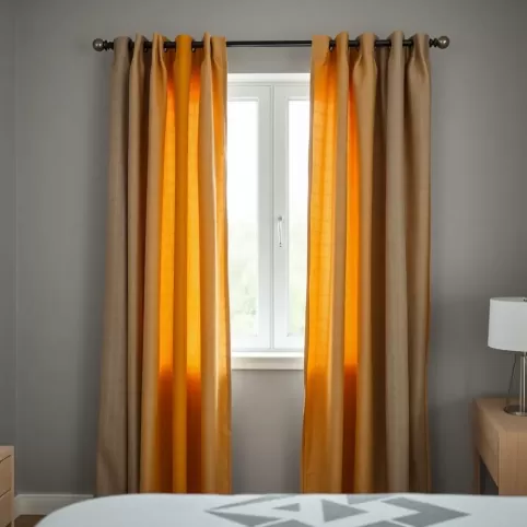 Szara sypialnia jakie zasłony