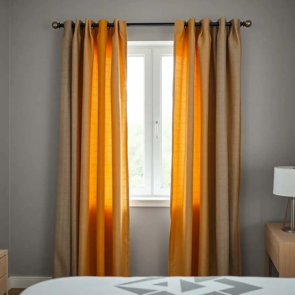 Szara sypialnia jakie zasłony