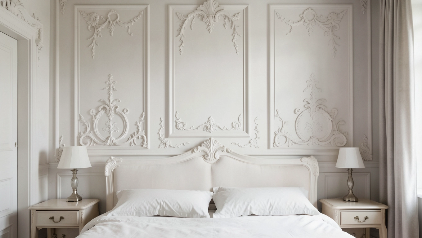 Sztukateria gipsowa w sypialni