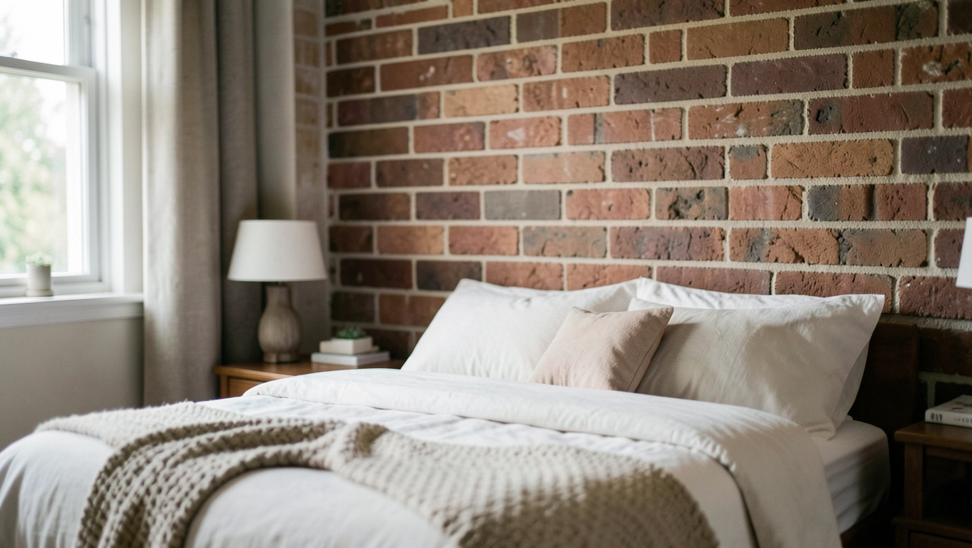 Zalety ceglanej ściany w sypialni